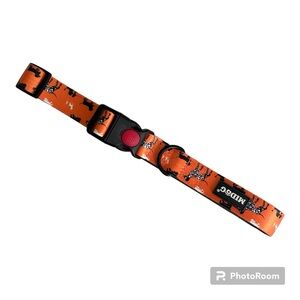 XXL Orange Midog dog collar for very large dogs snap closure pet